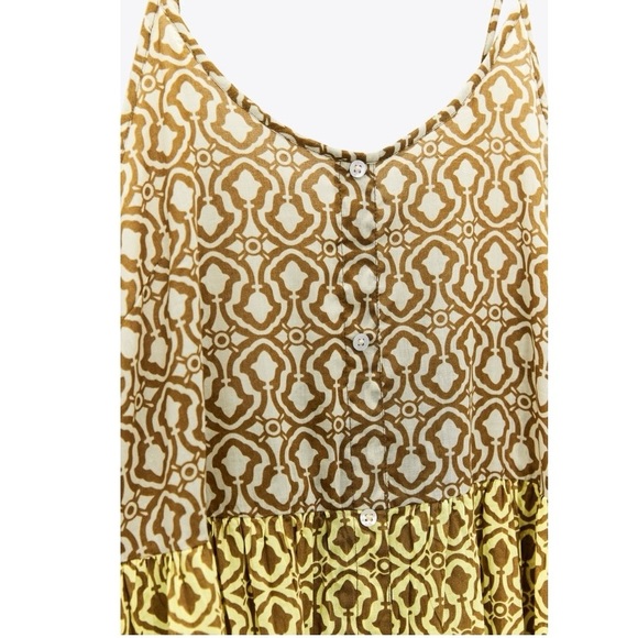 ZARA | Women’s Cotton Multicolored Patchwork Sleeveless Midi Dress | Size M - Picture 6 of 14